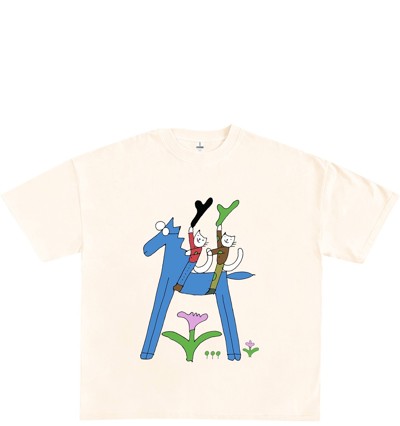 T-shirt met een originele tekening als voorbeeld